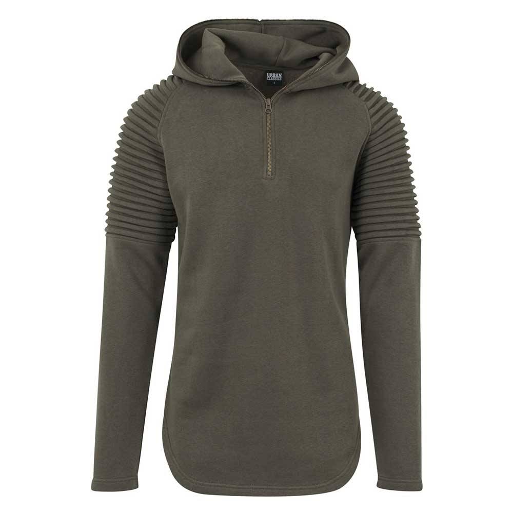Urban Classics - Pleat Sleeves Terry HiLo Sweat à capuche - Vert Product image